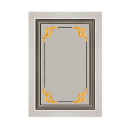 PAIR of Wood Carved Scrolled Leaf & Rose Corner Appliques for Panel, Available in 3 Sizes