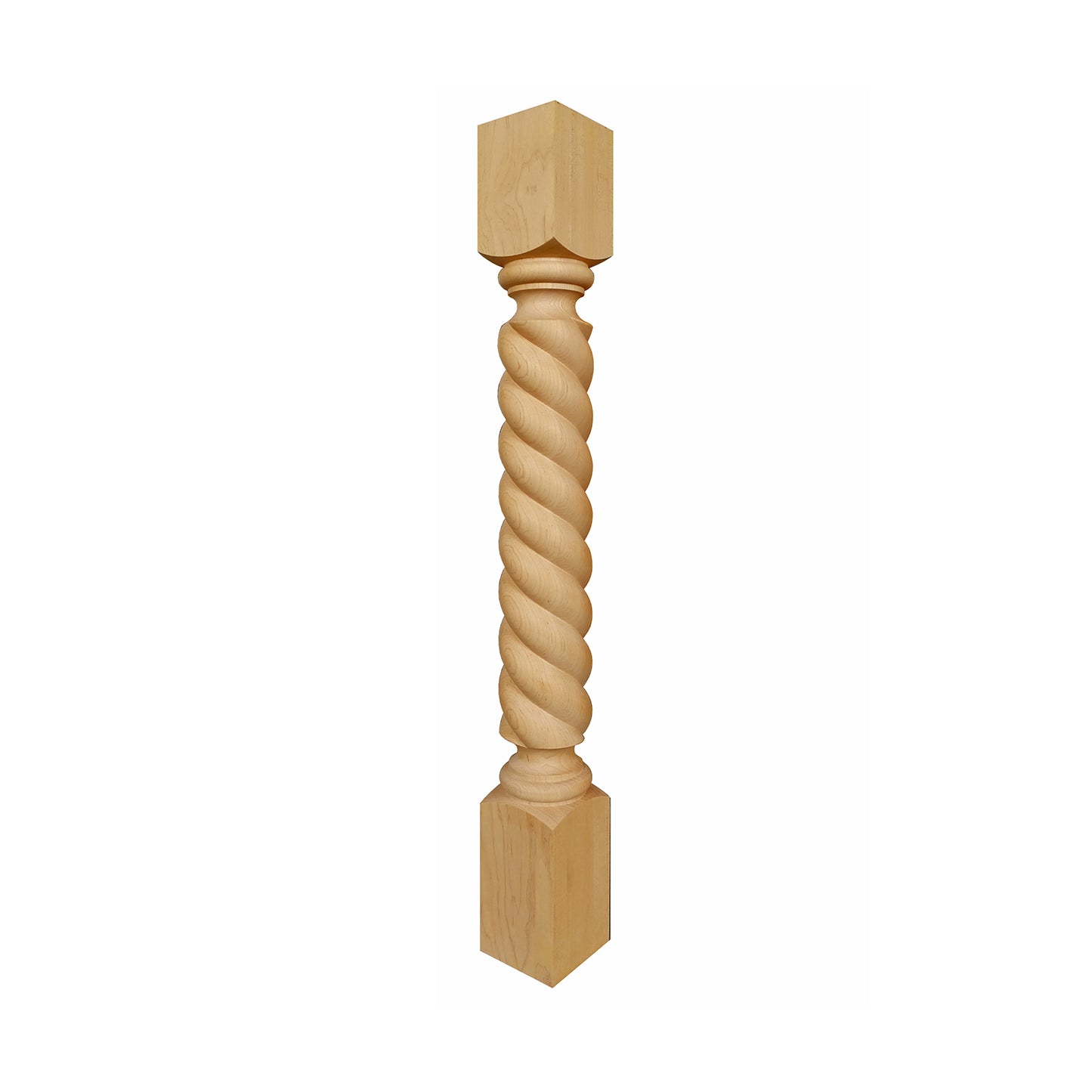 PAIR of CLM-09 Traditional Rope Carved 36"H Wood Posts