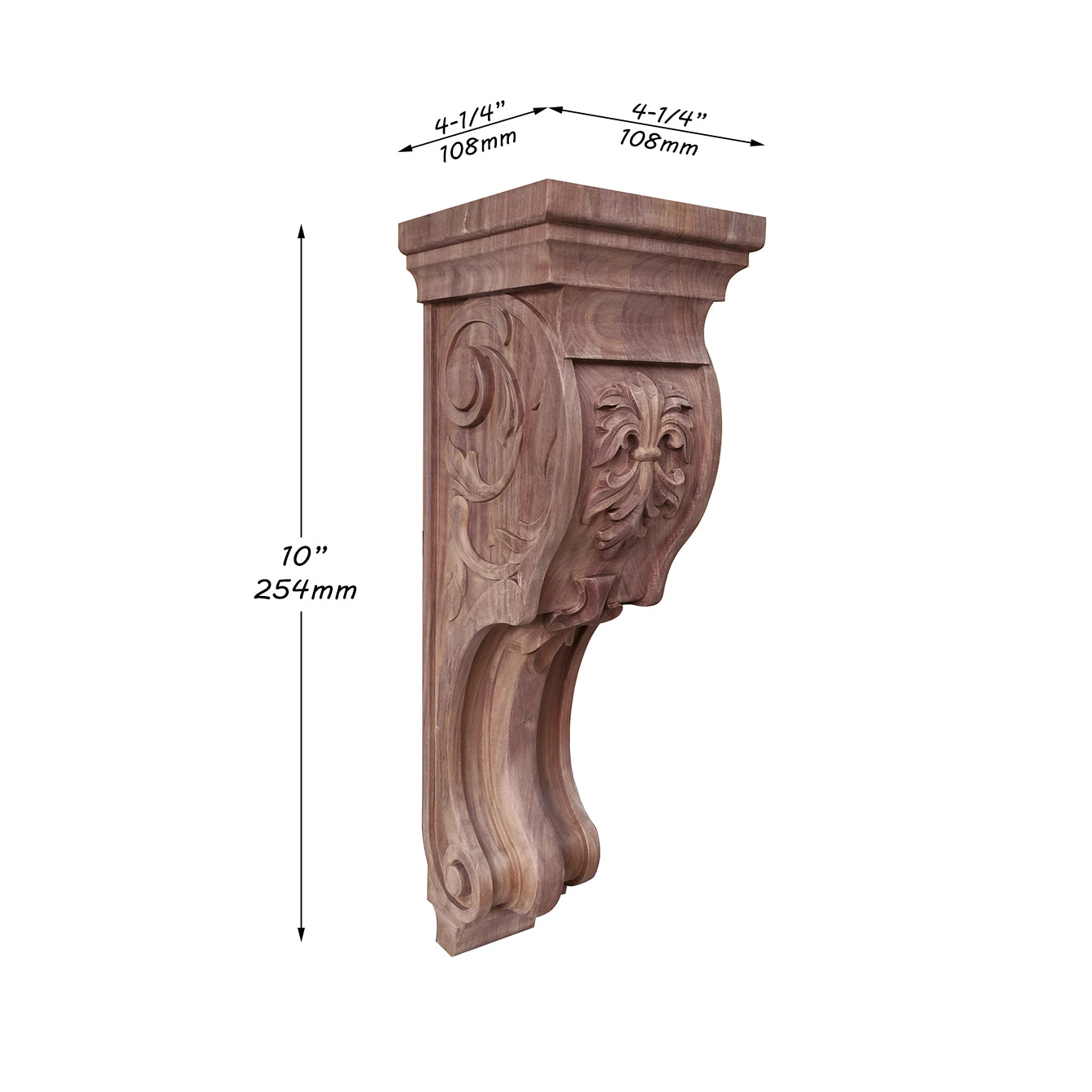 PAIR of Vivid Leaves Carved Wood Corbels, Available from 10