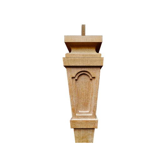 PAIR of Quality Gothic Style 7-1/4"High Wood Furniture Cabinet Legs Bun Feet