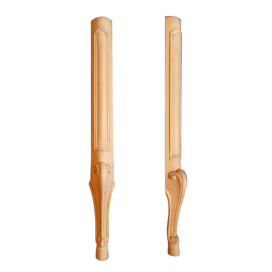 PAIR of 28"H Queen Anne Corner Leg for Dresser, Table and Desk