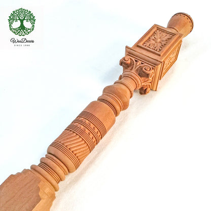NWL-03  Solid Carved 45"High Stair Newel Post