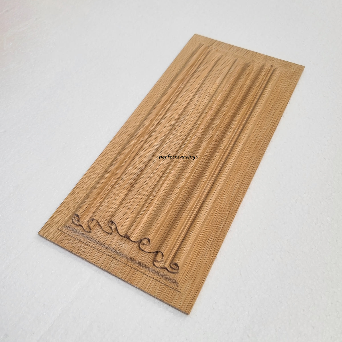 PAIR of PNL-13 Linenfold Carved Panels, 9-1/2" & 11-1/2“Wide Wood Panels