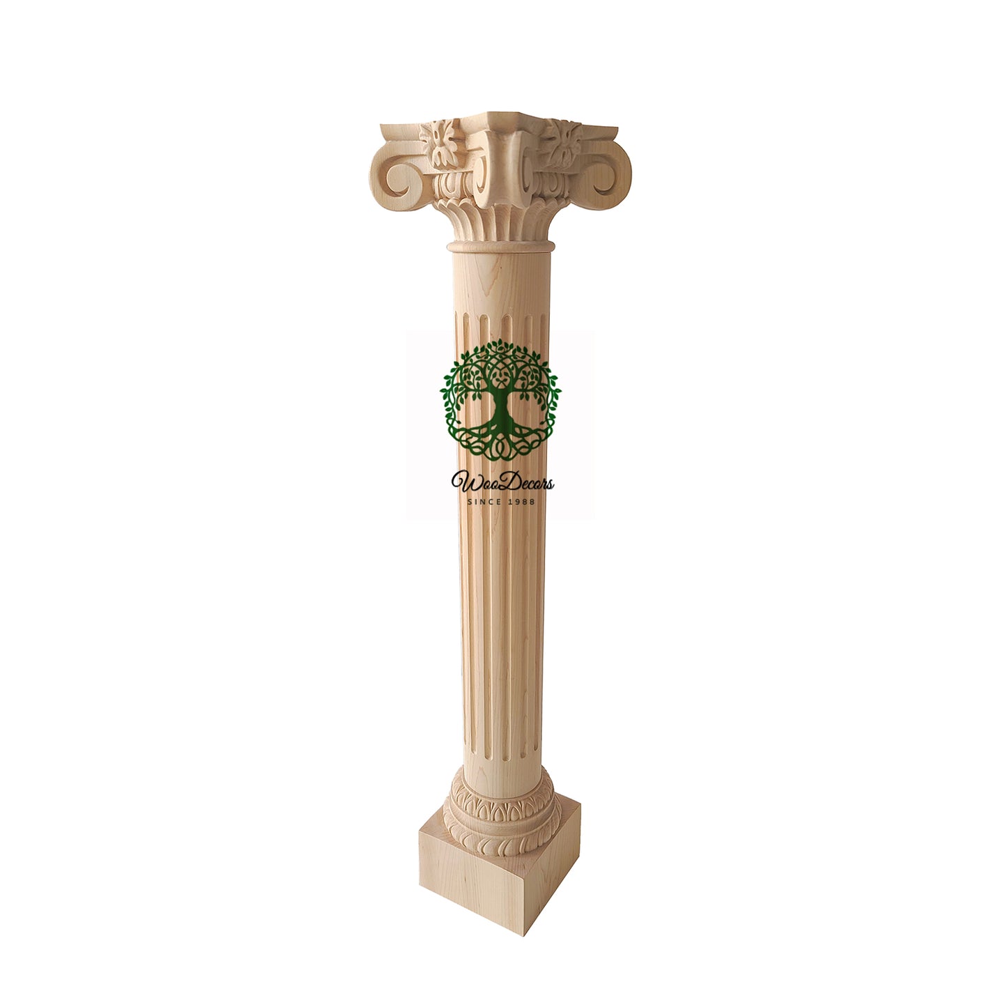 CUSTOM240227  8 Sets of Hard Maple Ionic Capital, Column, and Base, SOLD