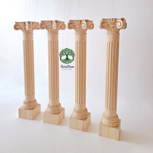 CUSTOM240227  8 Sets of Hard Maple Ionic Capital, Column, and Base, SOLD