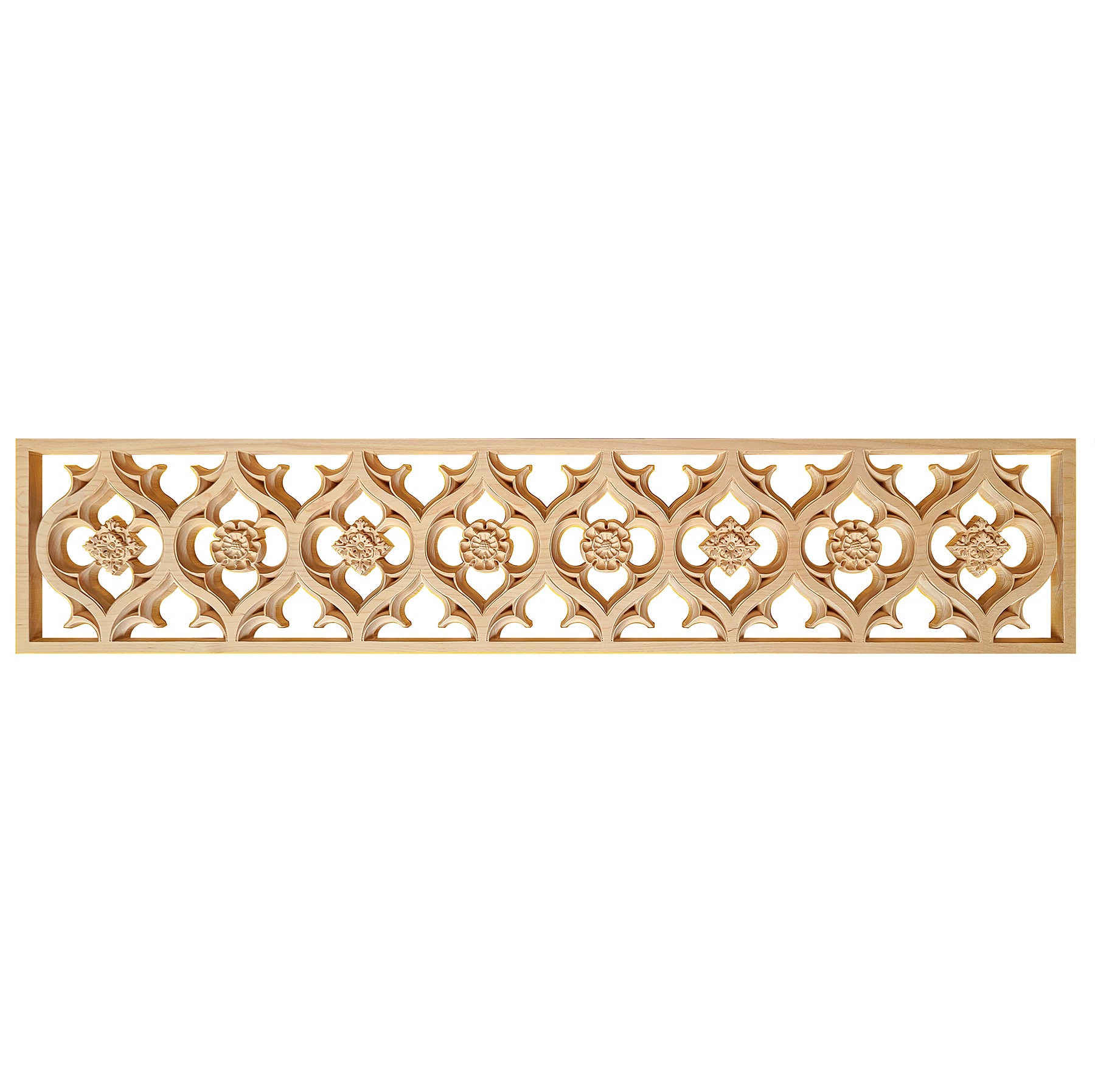 PNL-45 Delicate Carved Gothic Style Wood Panels, Gothic Tracery, 30-3/4