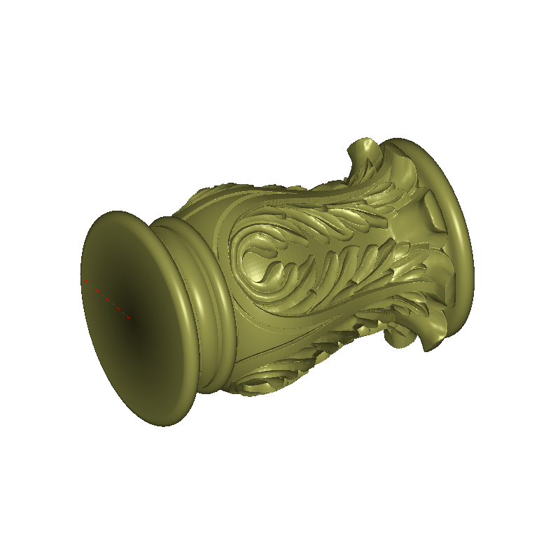 CUSTOM240627 Beautiful Acanthus Carved Base, 5-1/2" Top Dia, 10" High SOLD