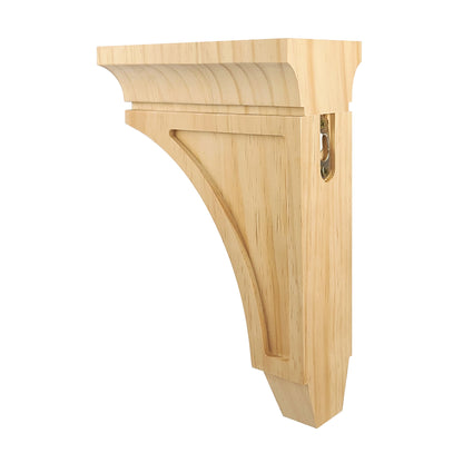PAIR of Wood Carved Mission Corbel Brackets,  Available from 8" to 14" High, Unfinished