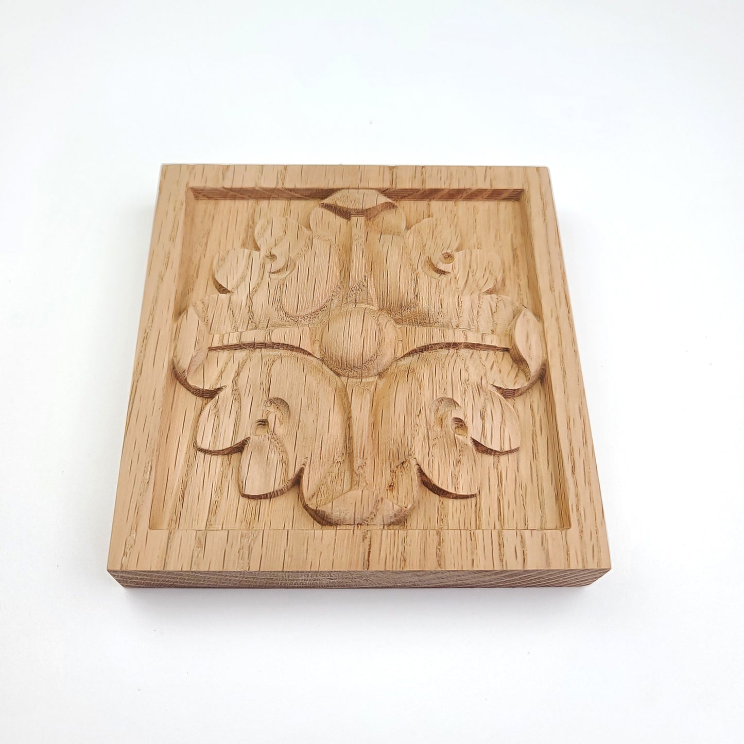 PAIR of Wood Carved Square Blocks, Wood Plinths, Section #2, Available from 3" to 5-1/8"