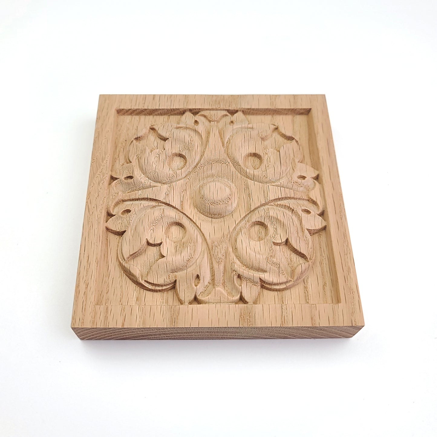 PAIR of Wood Carved Square Blocks, Wood Plinths, Section #2, Available from 3" to 5-1/8"