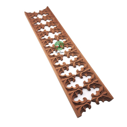 PAIR of Wood Carved Gothic Trims, Furniture Accent, Available from 2" to 5" High, Unfinished