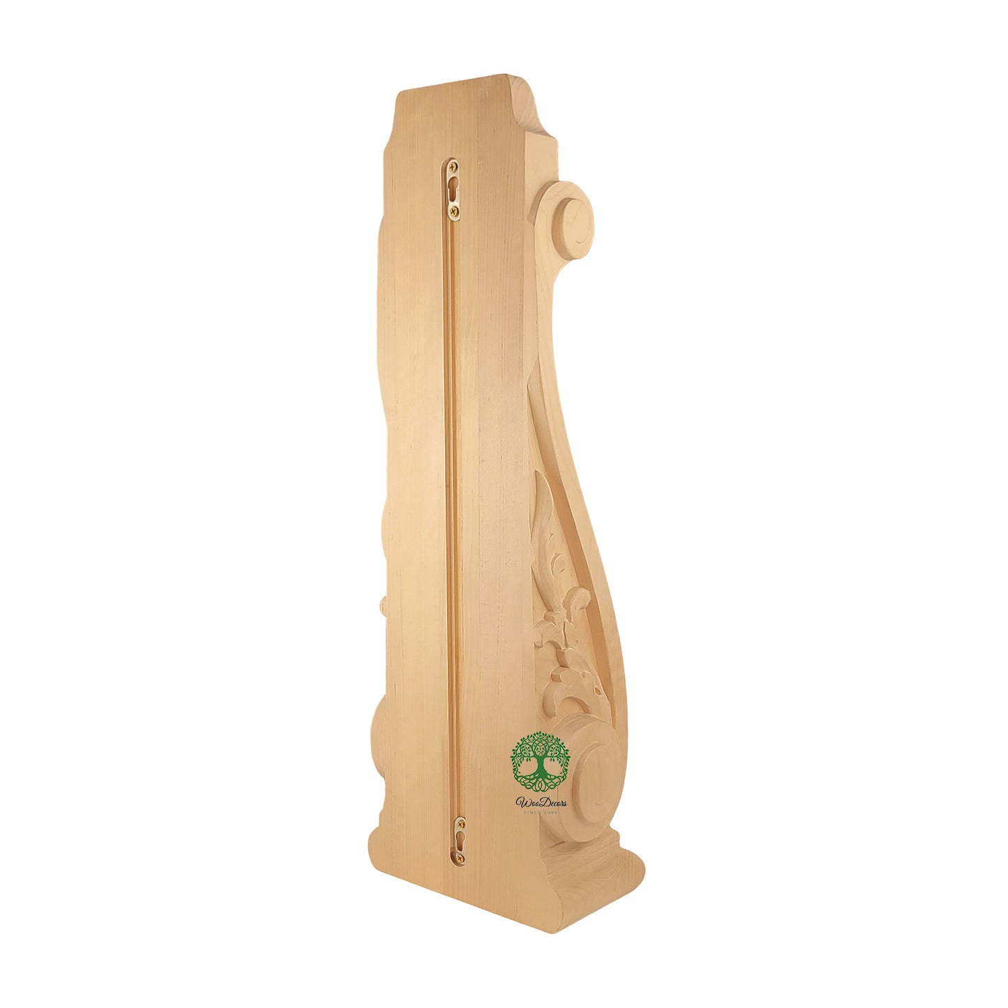 PAIR of Classic Acanthus Leaf Carved Wood Corbels, Available from 6-1/4" to 25" High, Unfinished