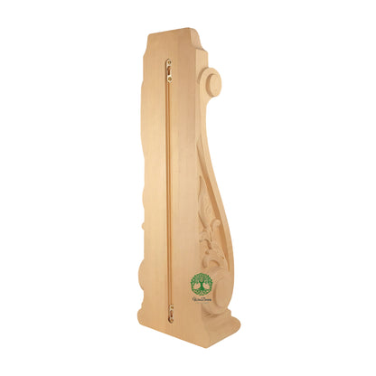 PAIR of Classic Acanthus Leaf Carved Wood Corbels, Available from 6-1/4" to 25" High, Unfinished