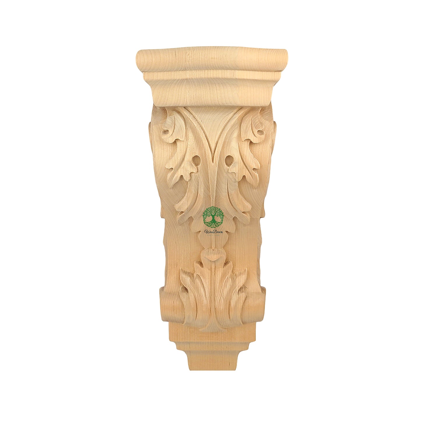 PAIR of Beautiful Acanthus Carved Wood Corbels, Available in 12-1/4" & 14" High