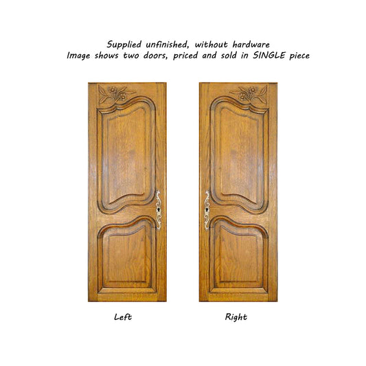 CBD-05 Single Face Carved Framed Panel Door for Furniture & Cabinet, 15"Wx42"H, Unfinished