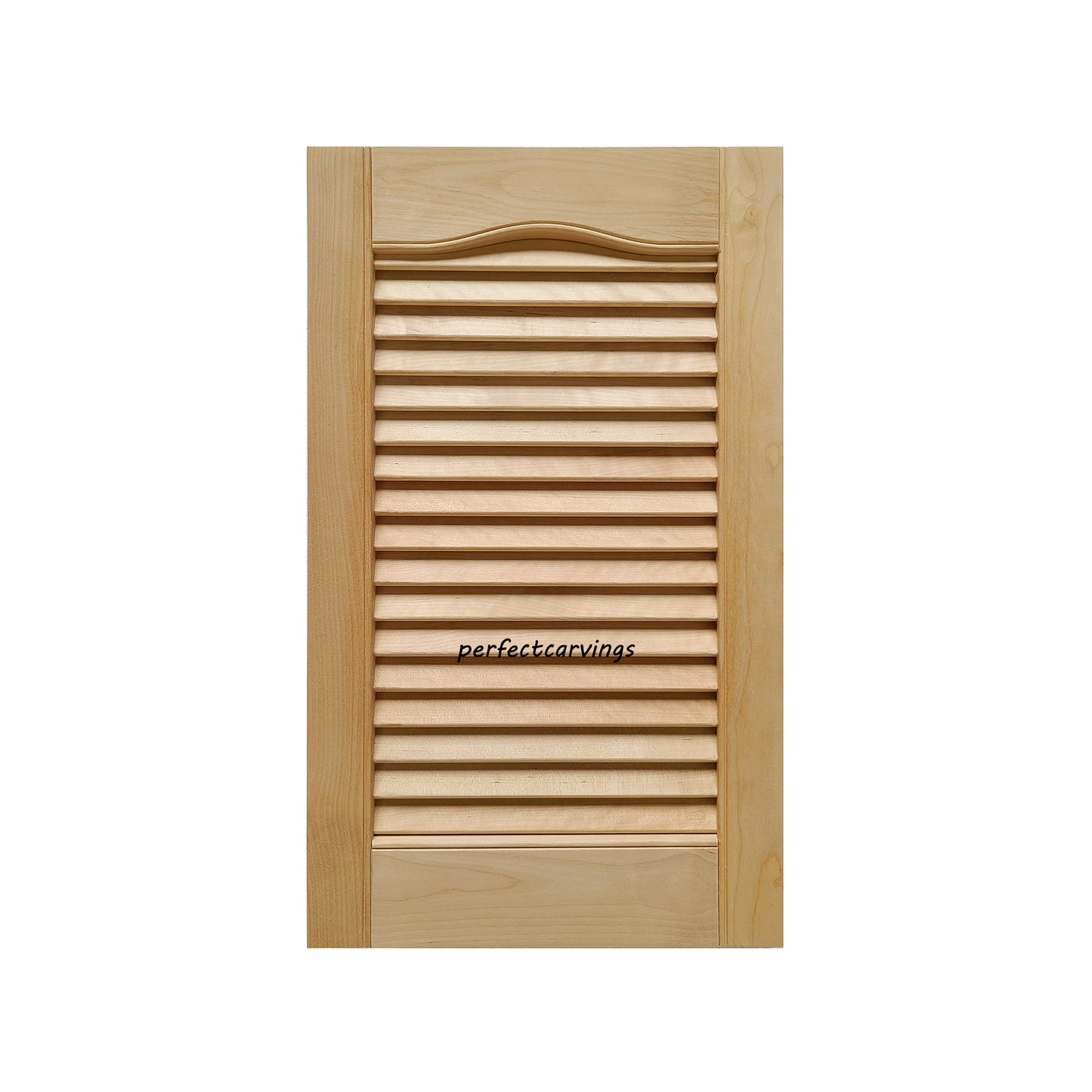 PAIR of CBD-28 Louvered Style Solid Wood Cabinet Doors, 13"Wx22"H, Unfinished