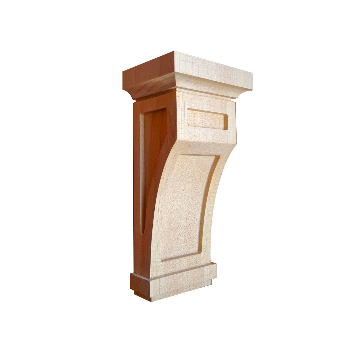 PAIR of Wood Carved Recessed Mission Corbels, Available in 7