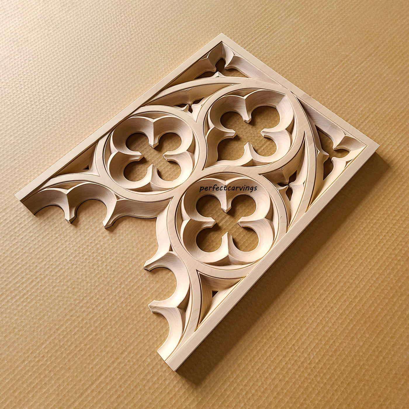 PNL-41 Large Wood Carved Gothic Screen Panel,  15