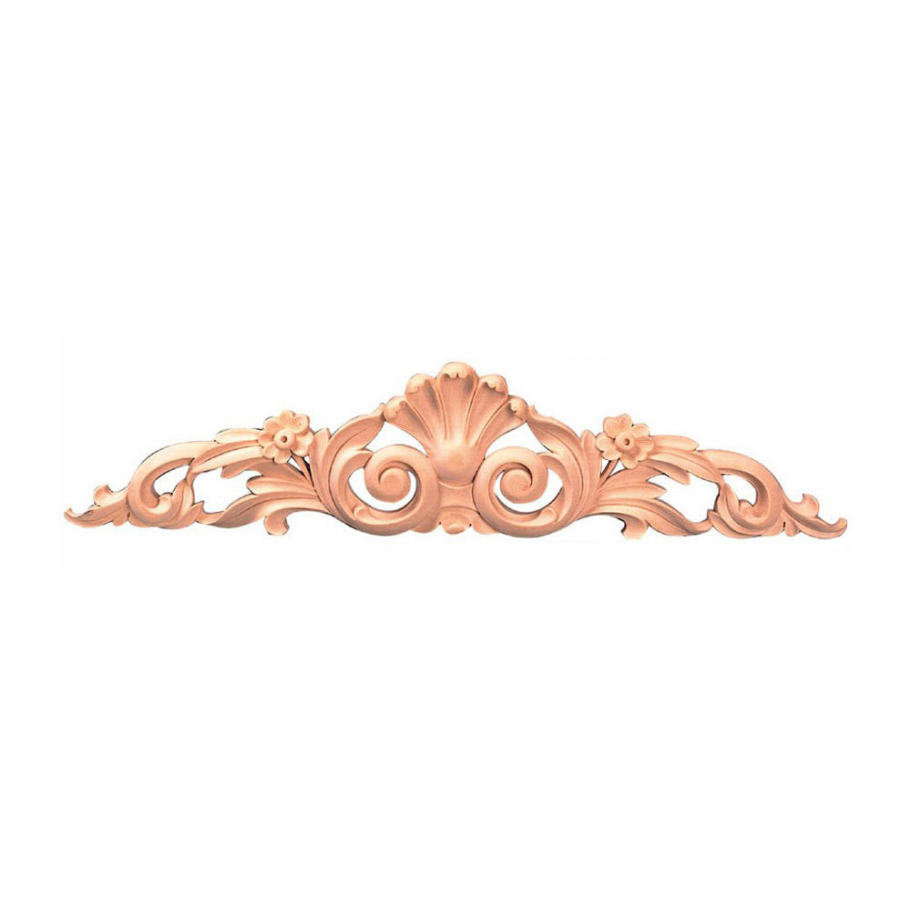 Shell Leaf Scroll Carved Wood Carved Onlay, Furniture Applique, Available from 12-1/4