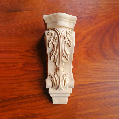 PAIR of Beautiful Acanthus Carved Wood Corbels, Available in 12-1/4" & 14" High