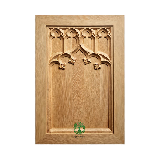 CBD-32 Framed Gothic Panel Inserted Cabinet Door, Furniture Door, 14-1/2"Wx23-1/2"H, Single, Unfinished