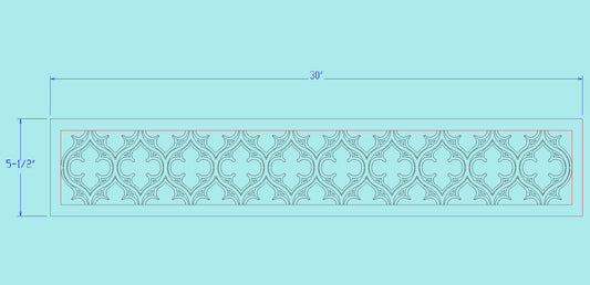 CUSTOM260724 21 PCS of PNL-45 Double-face Carved Gothic Birchwood Panel, 30"x5-1/2"x1-1/8", Unfinished
